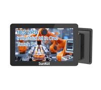 18.5 inch Embedded Industrial Panel PC, Capacitive 1920*1080 Touch Screen, VESA Bracket, IP65 Computer for Automation, HDMI, 2xLAN, 4xUSB, 2xRS485, 4xRS232 (I3-7100U,No RAM & Storage & System)