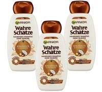 ( 18,87€/ L) 3x 250ml Garnier Verdadero Tesoros Nutritivo Champú Leche Macadamia