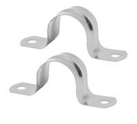 18 abrazaderas de tubo de 50 mm, acero inoxidable, abrazadera de tubo tipo U, abrazadera de fijación, abrazaderas de cable para atornillar, para fijación de tubos de gas, tubos de agua