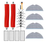 18 Accesorios Juego Piezas de Repuesto para Xiaomi Roborock S7 S7 S7+ S7 Plus S7 MaxV Plus Ultra T7 T7S T7 Plus Aspiradora, 2 Cepillos Principales, 4 Filtros, 4 Paño, 6 Cepillos Laterales