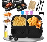 18 accesorios para freidora de aire caliente, accesorios para freidora de aire caliente Ninja Foodi Flexdrawer de 10,4 l AF500EU, accesorios para freidora de aire caliente, incluye molde de silicona,