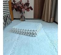 18 alfombrillas de espuma entrelazadas antideslizantes de felpa suave, azulejos de rompecabezas para sala de juegos de niños, gimnasio en casa, yoga y multiusos (morado, 30 x 30 cm)