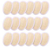 18 Almohadillas de Esponja Vegetal Exfoliante Cepillo Esponja de Lufa de Lavado de Cuerpo Limpiador Esponja de Lufa y Tela de Felpa Piel Cercana para Mujeres, Hombres, Ideal para Baño, Spa y Ducha
