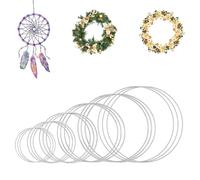 18 anillos de metal para manualidades, 5/10/15/20/25/30 cm, juego de anillos de metal, anillos decorativos, anillos decorativos para colgar, atrapasueños, anillo para manualidades, flores secas