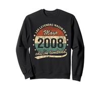 18 Años Cumpleaños Las Leyendas Nacen Mayo 2008 Retro Sudadera