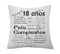 18 Años Cumpleaños Regalos para Mujeres Hombres Inspirador Funda de Cojín Regalos de Cumpleaños para Chicas Chicos Feliz Cumpleaños Regalo para Hijos Hijas Amigas Padres Abuelos (18)