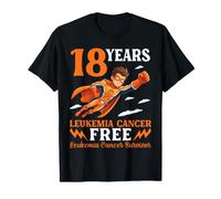 18 Años Naranja Leucemia Cáncer Libre Superhéroe Niño Superviviente Camiseta