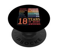 ¡18 Años! Regalo De Cumpleaños para El Cumpleaños Número 18 PopSockets PopGrip Adhesivo