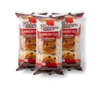18 Briochettes con Pepitas de Chocolate con Leche - Pack de 3 x 210g (Total 630g) - Bollería Esponjosa con Huevos de Gallinas Criadas Sueltas - La Boulangère - Sin Aceite de Palma - NEXU