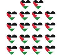 18 calcomanías de bandera de Palestina, calcomanía de bandera de Palestina, calcomanía de pie con calcomanía de Palestina, pegatina de Palestina, forma de corazón, I Love, para ventana de coche,