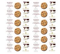 18 Carati | 12 x Galletas Rubí Fondant | Desmenuzables de vainilla con trozos de chocolate negro | Galletas artesanales hechas a mano | Embalaje elegante | 12 x 130 gramos