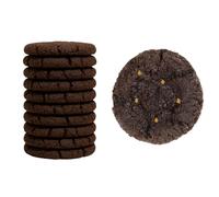 18 Carati | Ámbar Oscuro | Galleta de cacao con cáscara de naranja confitada y chocolate negro | Galletas artesanales italianas hechas a mano | Sin leche | Caja de regalo de 130 g
