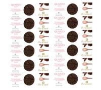 18 Carati | Cuarzo Rosa | 12 x Galletas de cacao con chocolate negro y sal rosa del Himalaya | Artesanales italianos hechos a mano | Sin leche | 12x130g
