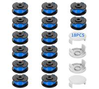 18 Carretes de Repuesto para Ryobi One+, Carrete para Escardar | AC14RL3A y Tapa de Carrete AC14HCA Compatibles con Recortadoras sin Cable Ryobi de 18V, 24V y 40V, 14Carretes y 4 Tapas