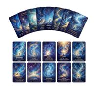 18 cartas de oráculo de afirmación de galaxia, orientación espiritual, energía positiva, mazo de adivinación