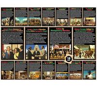 18 carteles del mes de la historia negra, carteles afroamericanos con eventos históricos educativos, para la escuela, el aula, decoración de la pared