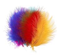 ~18 cm, 50 plumas de plumón completas, coloridas plumas de pavo, accesorios de plumas flotantes, accesorios de boda, fiesta, mezcla de 10 a 18 cm, 50 unidades