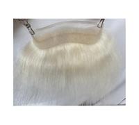 18 cm x 4 cm para hombre, línea capilar HD, encaje invisible, piel sintética, parte trasera de hombre, postizos frontales para sistemas de repuesto de retroceso, piezas de cabello de repuesto (rubio