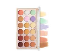 18 Color Concealer Palette, Full Coverage Waterproof, Blendable Cream Formula, Multiuse for Contouring, Color Correcting, Skin Tone Balancing, Daily and Professional Makeup, 20g