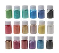 18 colores de polvo de mica nacarada de grado cosmético, maquillaje, arte, colorante, resina epoxi, pigmento perlado, fabricación de joyas