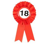 18 cumpleaños decoración insignia señal de tráfico rojo/blanco - Decoración original para un 18 cumpleaños niño o niña - Tiwoca