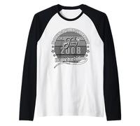 18 Cumpleaños Julio 2008 Vendimia 18 años Legendary Camiseta Manga Raglan