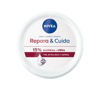 NIVEA Repara & Cuida Crema hidratante corporal, facial y para manos (1 x 400 ml), crema hidratante con glicerina y urea, 72 h de hidratación para piel extra seca y áspera