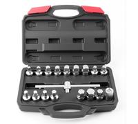 18 En 1 Llave De Tubo De Drenaje De Aceite De Resistencia Tapón De Drenaje Juego De Llaves De Sumidero Llave De Manguito De Tornillo De Reparación Juego De Herramientas De Extracción De De
