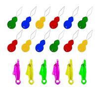 18 enhebradores de agujas de plástico en forma de calabaza, fáciles de insertar agujas de coser a mano, herramienta automática de enhebrado de agujas para coser a mano, punto de cruz y reparación de