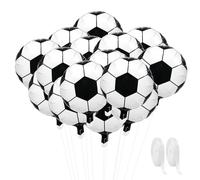 18 globos decorativos de fútbol, 2 rollos de cintas, globos decorativos con temática de fútbol, globos de fútbol de aluminio, suministros decorativos