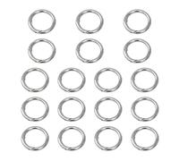 18 hebillas de resorte plateadas, anillos de mosquetón redondos, mini hebillas de mosquetón, ganchos de resorte de metal, anillos para llaveros, accesorios de bricolaje, anillos de resorte