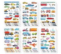 18 Hojas/279 Piezas Pegatinas para Coches y Camiones, Pegatinas para Vehículos de Ingeniería Pegatinas de Transporte para Niños Pegatinas para Camiones de Construcción para Niños y Niñas
