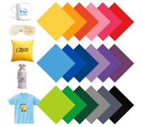 18 Hojas de Tinta Infusible, Papel de Color Sólido para Transferencias Térmicas, Hojas de Tinta de Sublimación para DIY T-Shirt, Tazas de Café