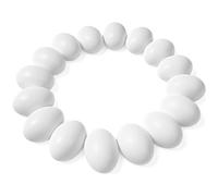 18 huevos de Pascua, huevos de madera blanca, huevos de decoración lisos de tamaño real para niños, Pascua para pintar tu propia decoración de huevos, manualidades de Pascua, caza de huevos de Pascua,