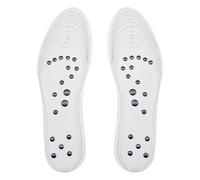18 imanes unisex para terapia magnética, plantillas de masaje para pies, acupresión para zapatos, plantillas adelgazantes para pérdida de peso (blanco)