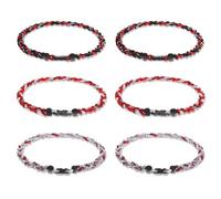 18 Inch Baseball Necklaces 6pcs,Tornado Necklace Sport Three-Colors Three Braided Rope Tornado Necklace, Durable Sport Jewelry for Baseball Fans (C)