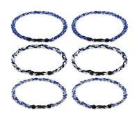18 Inch Baseball Necklaces 6pcs,Tornado Necklace Sport Three-Colors Three Braided Rope Tornado Necklace, Durable Sport Jewelry for Baseball Fans (A)