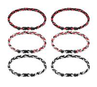 18 Inch Baseball Necklaces 6pcs,Tornado Necklace Sport Three-Colors Three Braided Rope Tornado Necklace, Durable Sport Jewelry for Baseball Fans (F)
