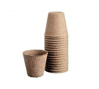 18 Maceta semillero Biodegradable. 8 x 8 cm. 18 Unidades. Flower. Macetas biodegradables en el huerto reducen residuos, fomentan crecimiento de raíces y facilitan trasplantes, promoviendo un ambiente