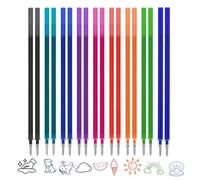 18 minas de repuesto borrables, compatibles con Legami, 0,7 mm, altura 13 cm, bolígrafo borrable, fácil de borrar, minas de recambio para bolígrafos borrables (mezcla de colores-18)