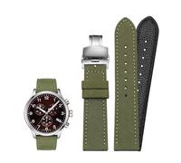 18 mm 19 mm 20 mm 21 mm 22 mm 23 mm 24 mm Correa de reloj de lona de nailon Pulsera universal for hombres y mujeres Ajuste deportivo for Tissot Ajuste for Timex Ajuste for reloj for Seiko(Green-silver