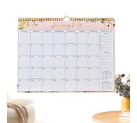 ,18 Month Binding Planner Flower Design - 18 Month Large Wall - For Office Daily Classroom School Style, The Uses NeWork Home New Year Planning