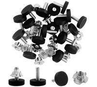 18 patas para muebles ajustables, tornillo regulador, tornillo de nivelación, pies de ajuste, patas de ajuste con tuerca de impacto M6, diámetro de 21 mm, altura ajustable para patas de mesa, patas de