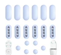 18 PCS Inodoro Parachoques del Asiento, 6 Topes Para Tapa y 12 Topes de Asiento de Inodoro Parachoques Tapa Amortiguadores Silenciosos Reemplazo Para Casa Familiares Hotel y Oficina (Blanco)