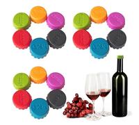 18 Pcs reutilizables de silicona para tapones de cerveza, tapones de silicona para botellas de cerveza, tapas de silicona para botellas de cerveza, Tapón para botellas de silicona para sellar cerveza