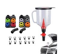 18 Piece Coolant - Funnel Kit Spill Proof Radiator Burping Funnel Set | Leak Free Fluid Filling Tool Universal Automotive Cooling for Car, Truck, SUV, RV, Engine Maintenance or Repair Use