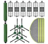 18 Piezas 205 DustCompactor Vac Repuestos de Recambio para el Robot Aspirador iRobot 205 DustCompactor Vac, 2 Cepillos de Rodillo, 4 Paños de Fregona, 6 Cepillos Laterales, 6 Filtro HEPA