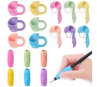 18 Piezas Adaptador Lápiz para Niños, 3 Modelos Corrector de Escritura en Silicona, Protector de Dedos Ergonomico para Posición Correcta del Lápiz, Adecuado para Zurdos y Diestros