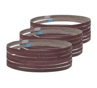 18 Piezas Banda de Lija Anular 533mm X 9 para Carpintería y Metal | Alúmina Marrón, Grano 40/80/120/240/400/800, Acabado Suave, Uso Bricolaje y Taller