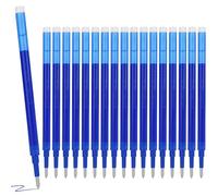 18 Piezas Boligrafo Borrable Recambios Azul, Compatibles con Frixion, Punta 0,7mm, Bolígrafo Roller Borrable, Erasable Pen Refill, Recambio TintaBorrable, Tinta Termosensible